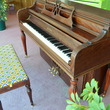 1950 Mason & Hamlin console piano, flame mahogany - Upright - Console Pianos